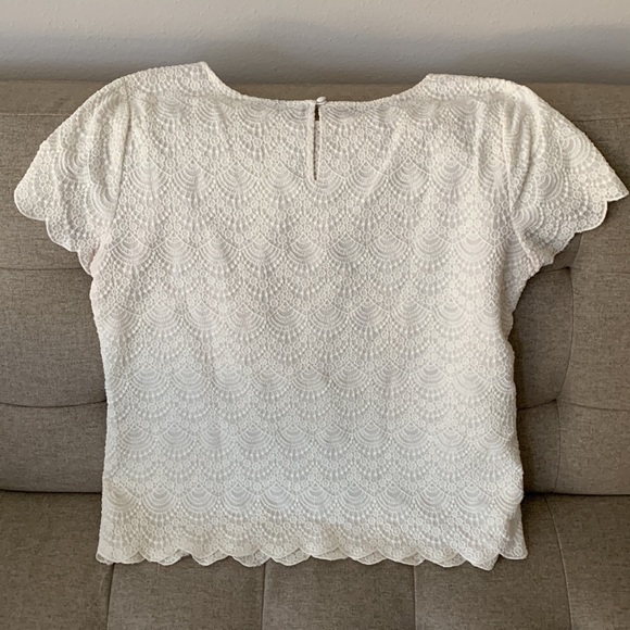 Loft White Dressy Blouse - Picture 3 of 5